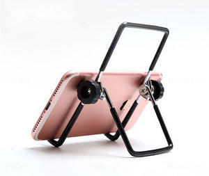 Iron Wire Folding Tablet & Phone Stand – Compatible with Apple Devices, Desktop & Ipad Air, Lazy Stand for Easy Viewing