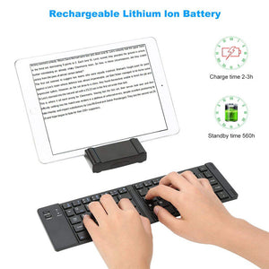 Folding Metal Bluetooth Foldable Keyboard Mini Bluetooth Wireless