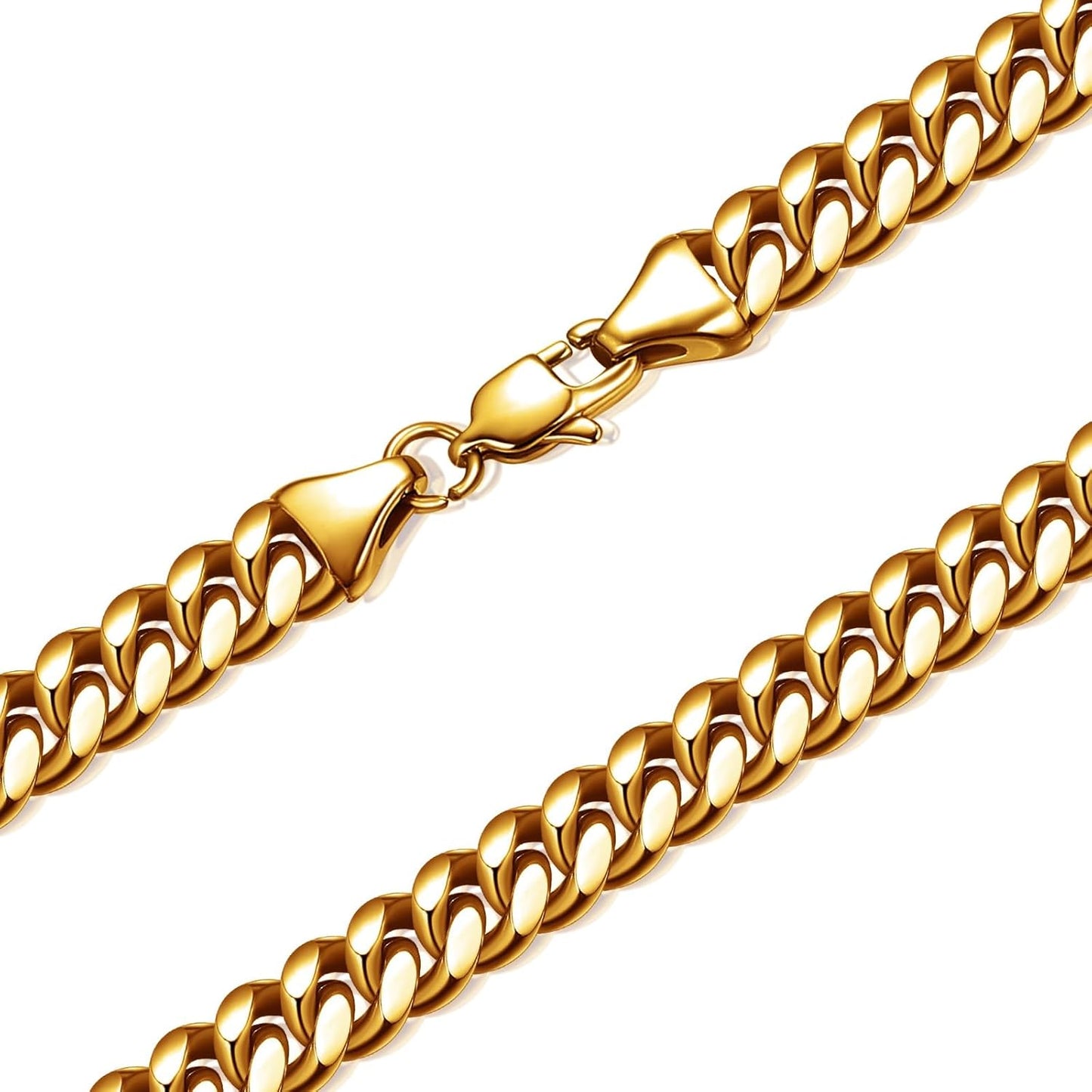 18K Gold Bracelet for Women, Hip-Hop Fashion, Men, Solid Mesh Cuban Chain, Christmas, New Year, Birthday Gift for Father/Mother, Husband/Wife