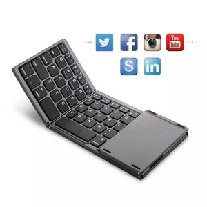 Folding Mini Bluetooth Keyboard – Wireless, Multi-Function for Tablet & Phone