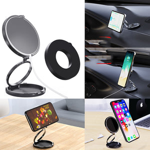 Mobile Phone Car Bracket Three-ring Suspended Magnetic Suction