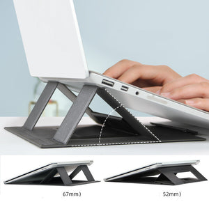 Portable Laptop Leather Folding Cooling Bracket