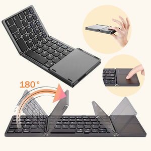 Folding Mini Bluetooth Keyboard – Wireless, Multi-Function for Tablet & Phone