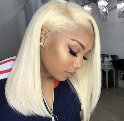 Wear and Go Glueless Bob Wig Human Hair Pre Plucked Pre Cut 180% Density 5x5 HD Transparent Lace Front Wigs Human Hair for Black Women Short Straight Bob Wigs No Glue Lace Closure Wigs 10 Inch