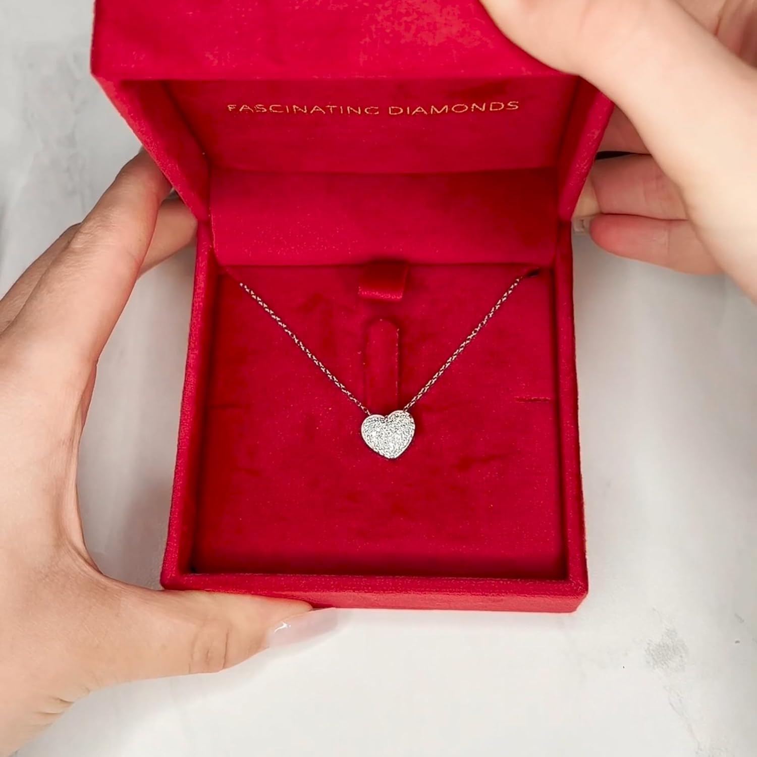 3/8 Carat Round Cut Lab Grown Diamond Cluster Classic Heart Pendant 925 Sterling Silver/10K Gold For Her With 18 Inch Chain (E-F-G, VS1-VS2, 0.40 c.t.w)