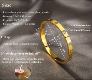 A D. ALLEN & DANMI. 18 K Gold Plated Love Bangle Bracelet Set Flexible Wide Wristband Bangle Bangle Set for Love