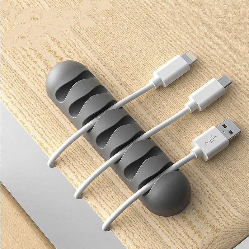 Smart Cable Holder – Silicone Flexible Cord Organizer for USB & Earphones